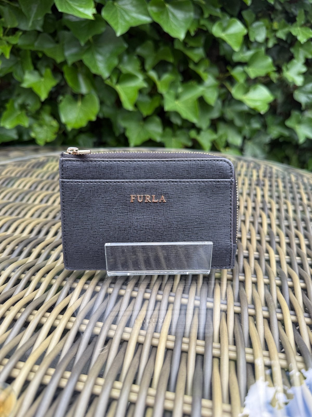 Furla pasjeshouder / portemonnee | zwart | 9x13,5 cm, Ophalen of Verzenden, Gebruikt, Zwart, Overige merken