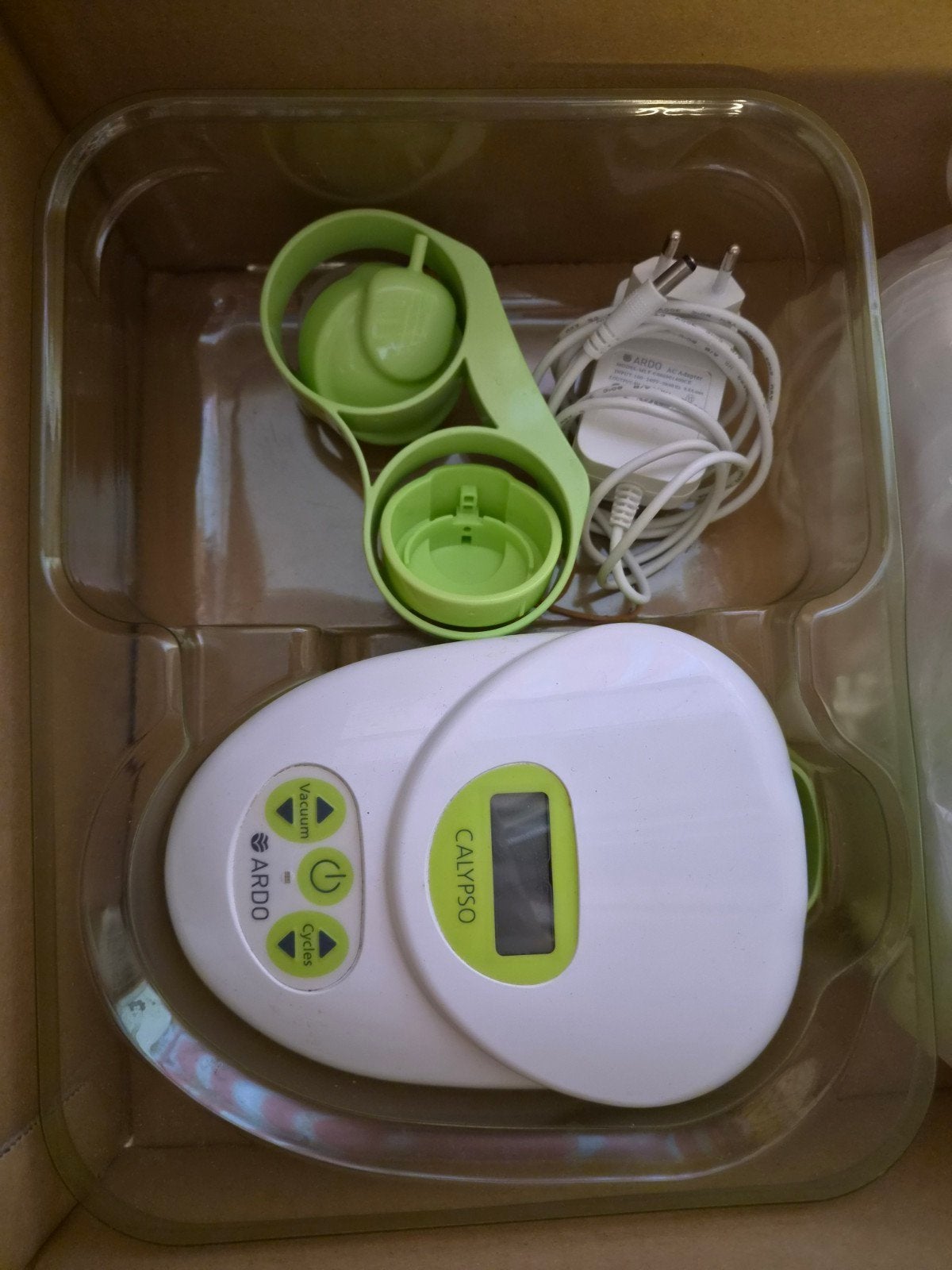 Ardo Calypso dubbele borstkolf met accessoires, Ophalen of Verzenden, Zo goed als nieuw