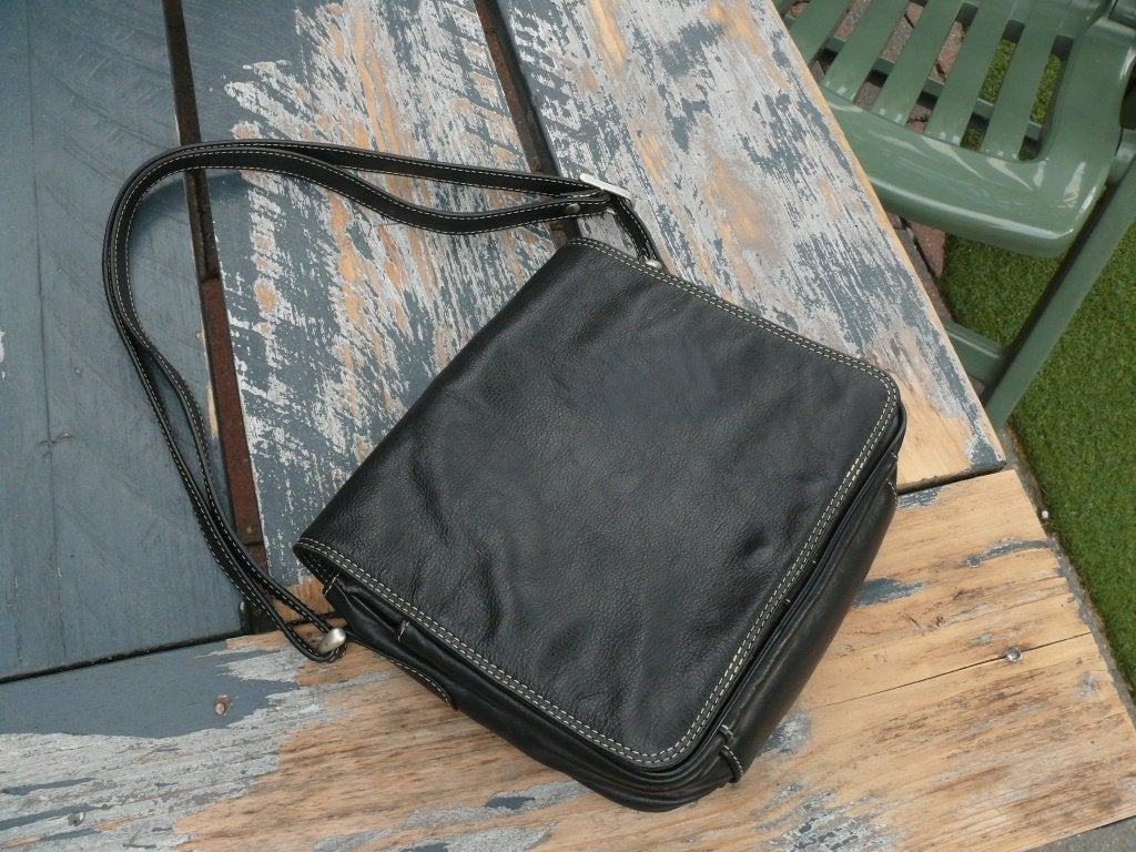 Brabants lederwaren zwarte tas als nieuw, Ophalen of Verzenden, Zo goed als nieuw, Zwart, Handtas