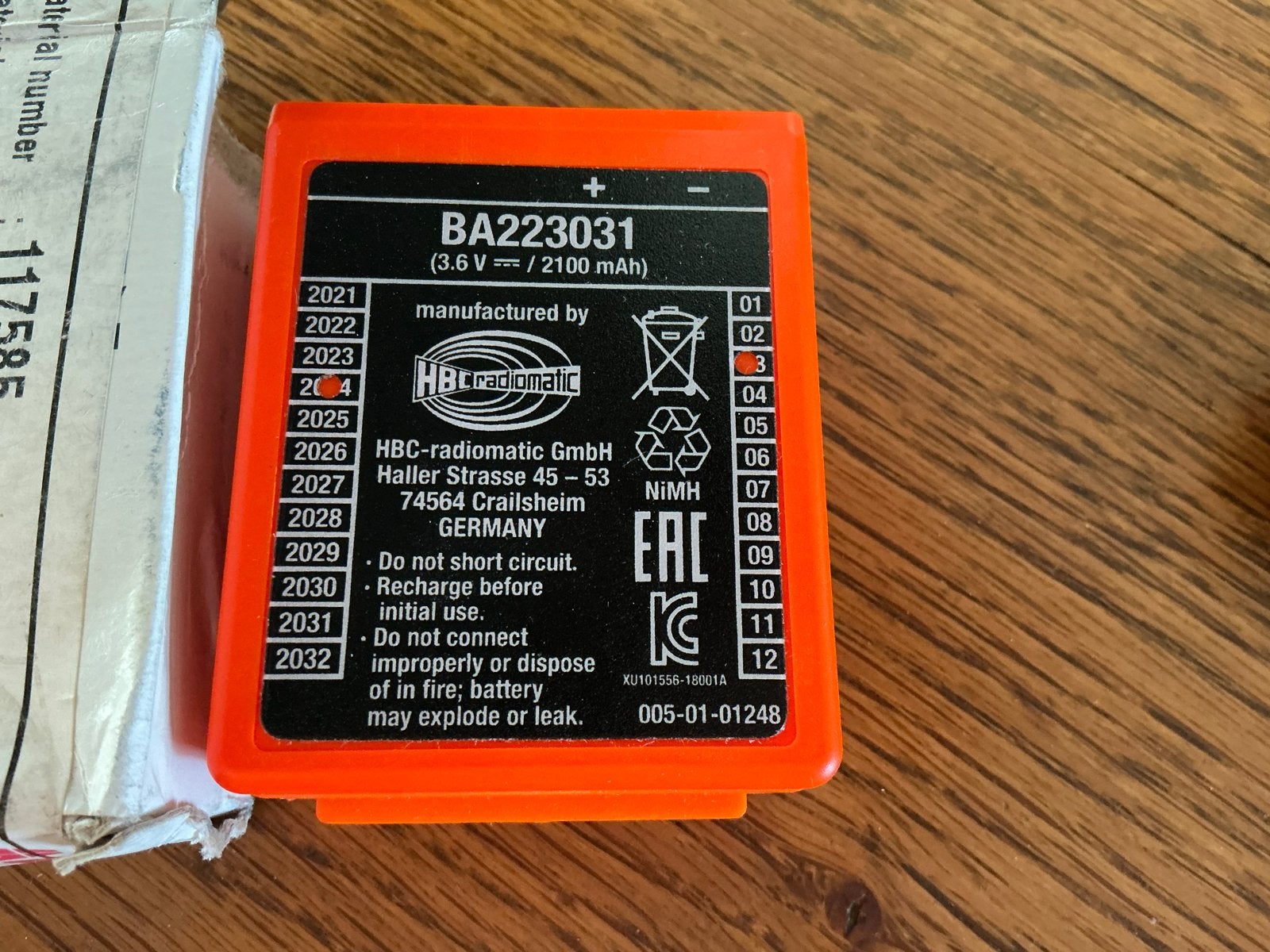 HBC-radiomatic BA223031 NiMH Batterij 3.6V 2100mAh, Ophalen, Nieuw, Oplaadbaar
