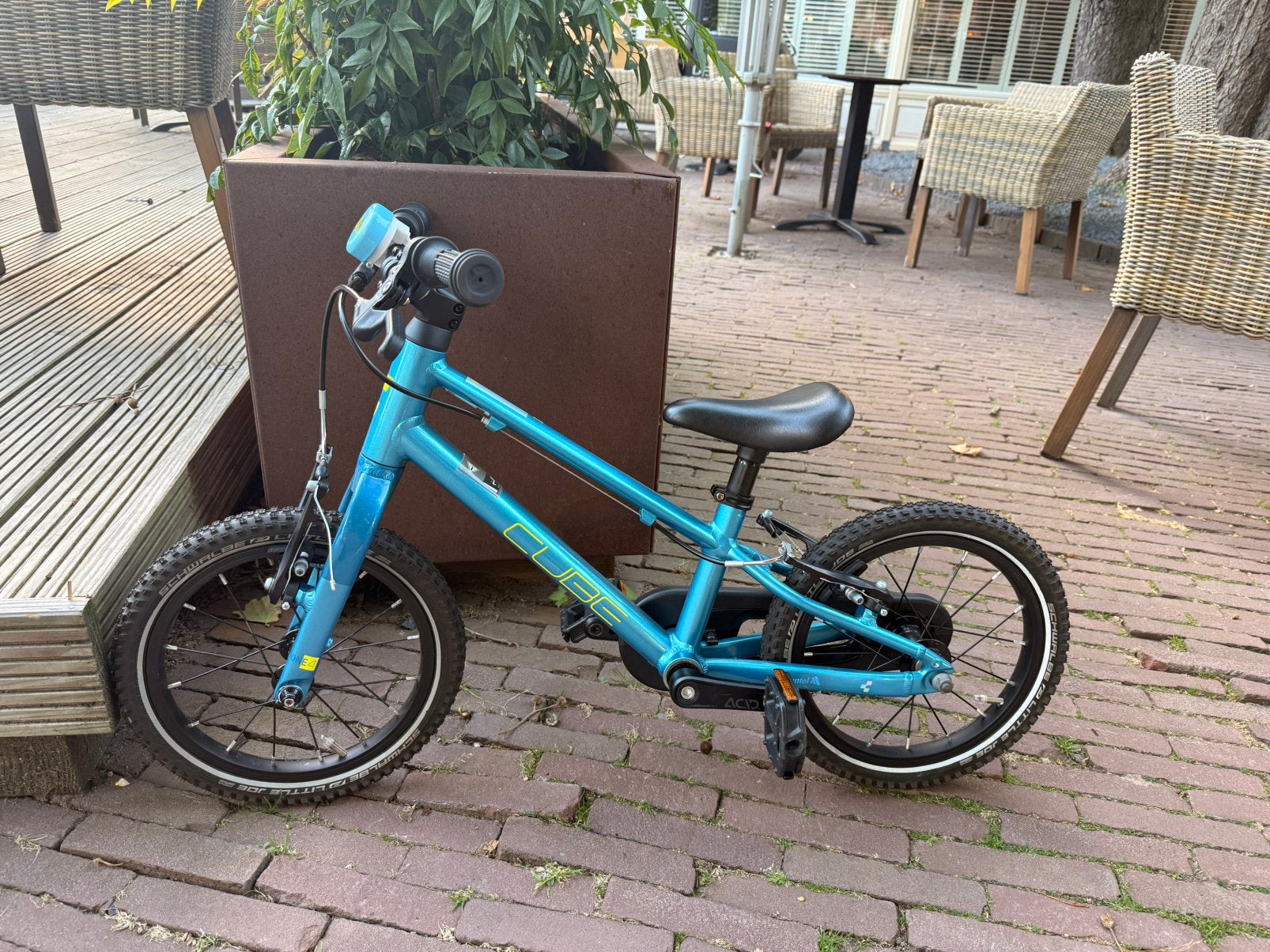 Cube Numove 140 kinderfiets - 14 inch-Zo goed als nieuw, Ophalen of Verzenden, Zo goed als nieuw, Velgrem, 16 tot 20 inch