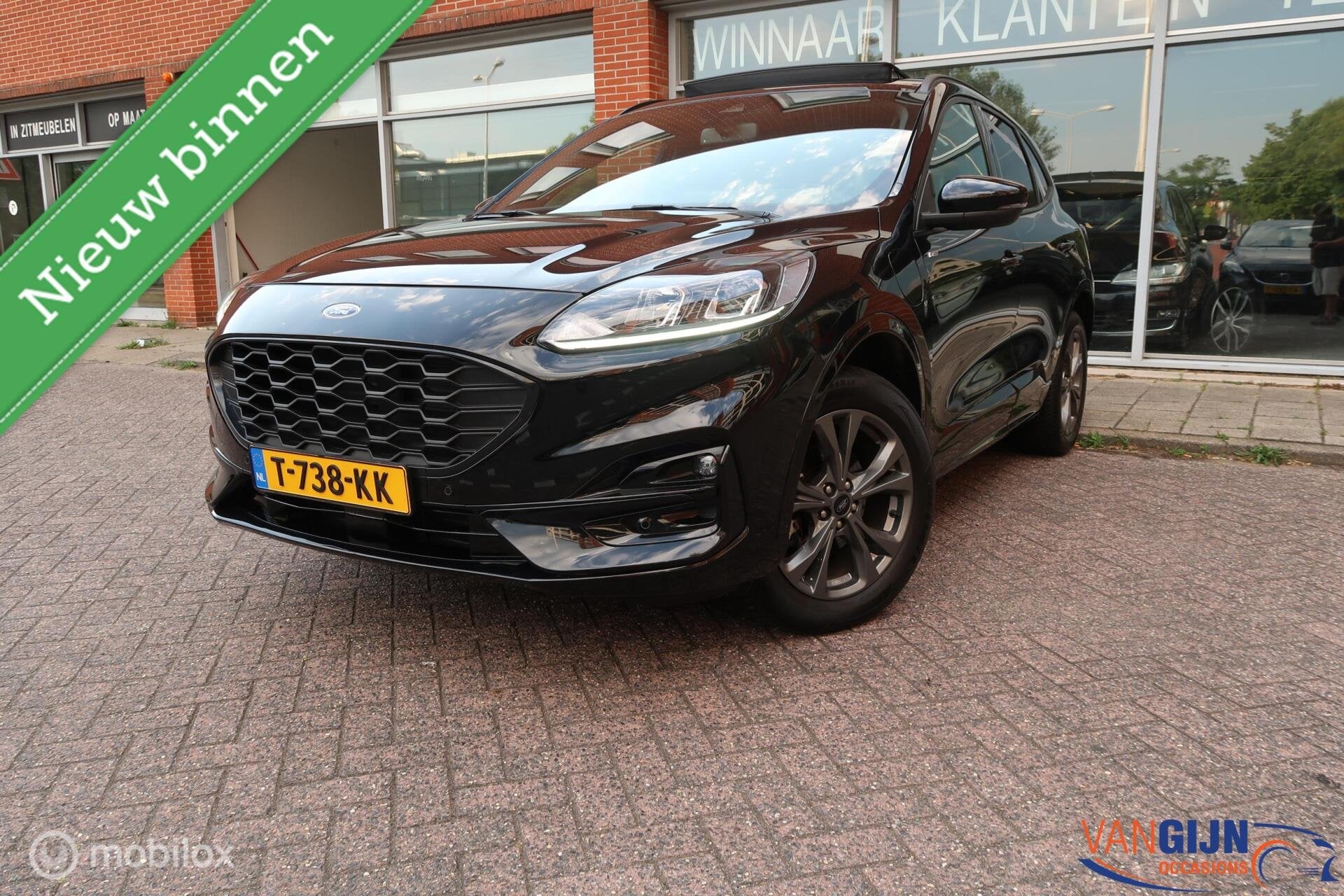 Ford Kuga 2.5 PHEV ST-Line Pano Navi Carplay, Auto's, Stof, Gebruikt, 4 cilinders, Automatische klimaatregeling