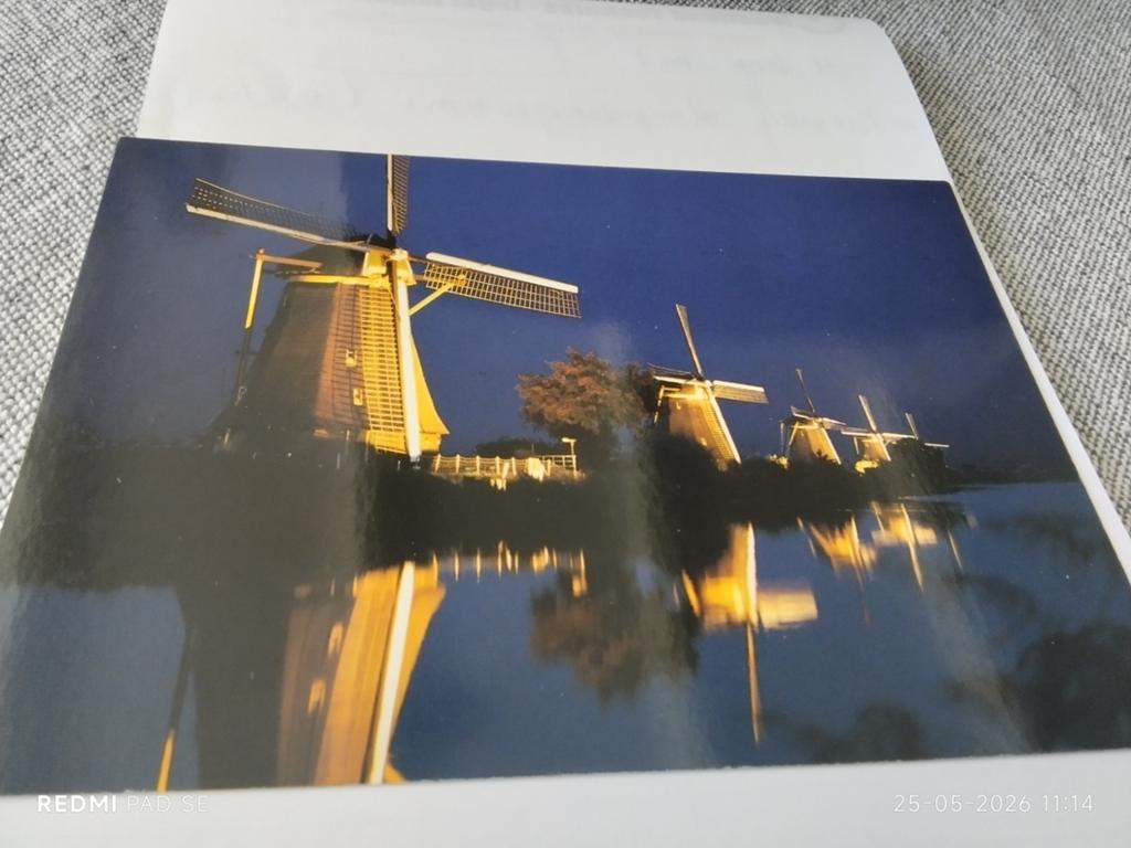 FOTOANSICHTKAART Kinderdijk Windmolens Avond, Verzamelen, Ansichtkaarten | Nederland, Ophalen of Verzenden, Voor 1920, Noord-Holland