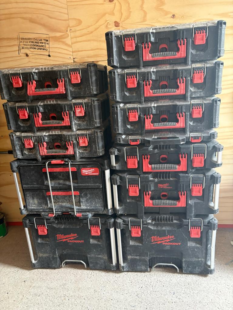Milwaukee Packout Gereedschapskisten - Diverse Maten, Ophalen of Verzenden, Gebruikt