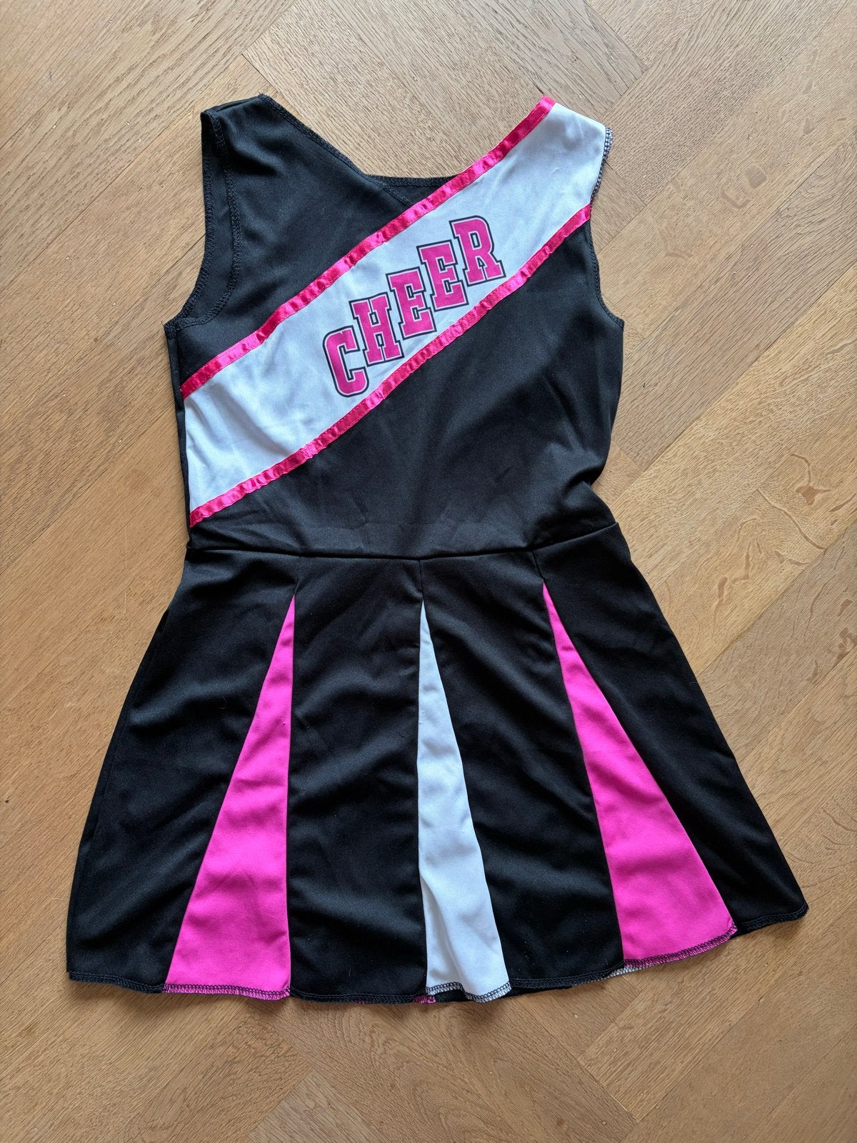 Cheerleader Kostuum Maat 128/128 met Pompons, Ophalen of Verzenden, Nieuw, 122 t/m 128, Meisje
