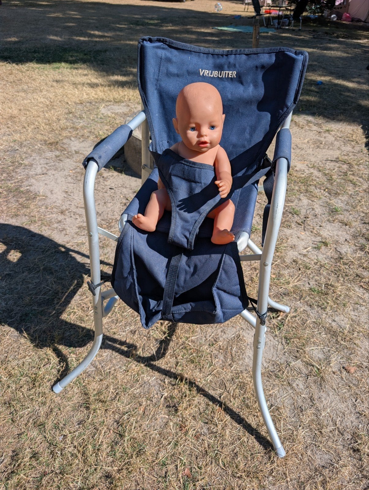 Vrijbuiter baby campingstoel, Caravans en Kamperen, Kampeermeubelen, Ophalen, Gebruikt, Campingstoel