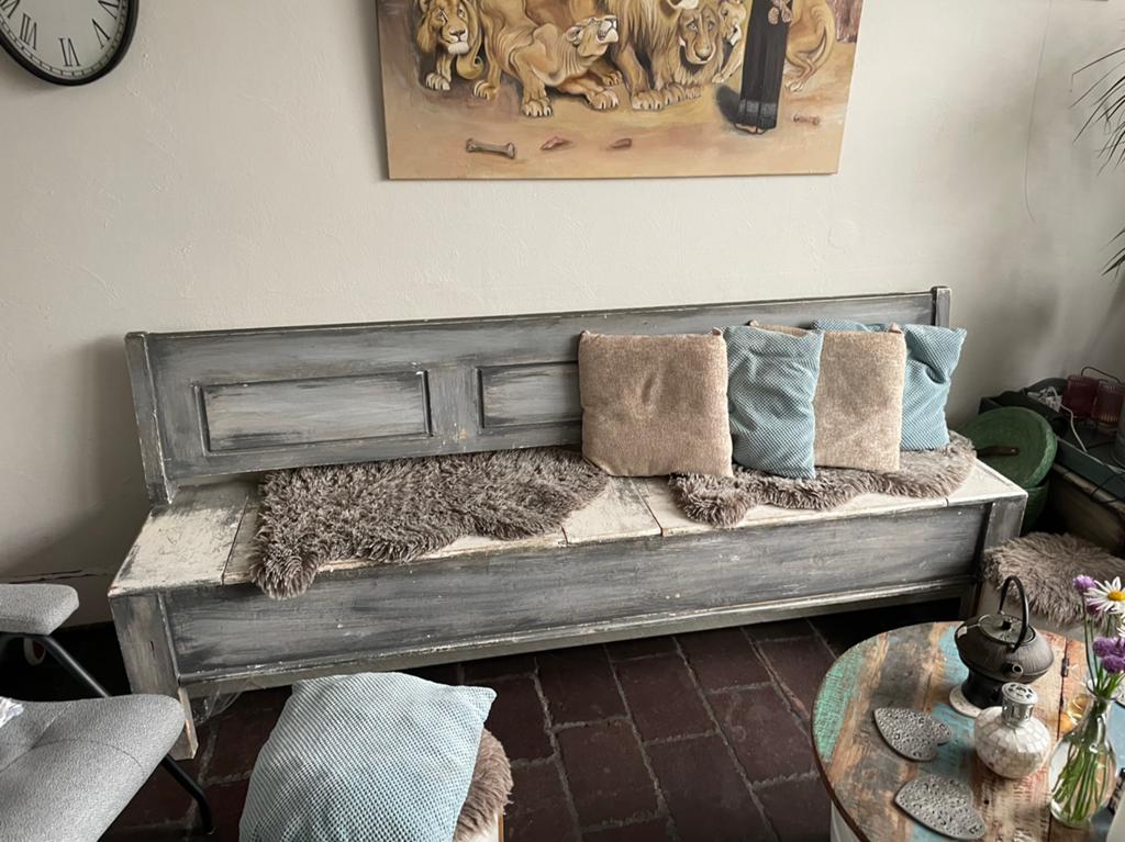 Brocante klepbank met veel bergruimte, Antiek en Kunst, Ophalen