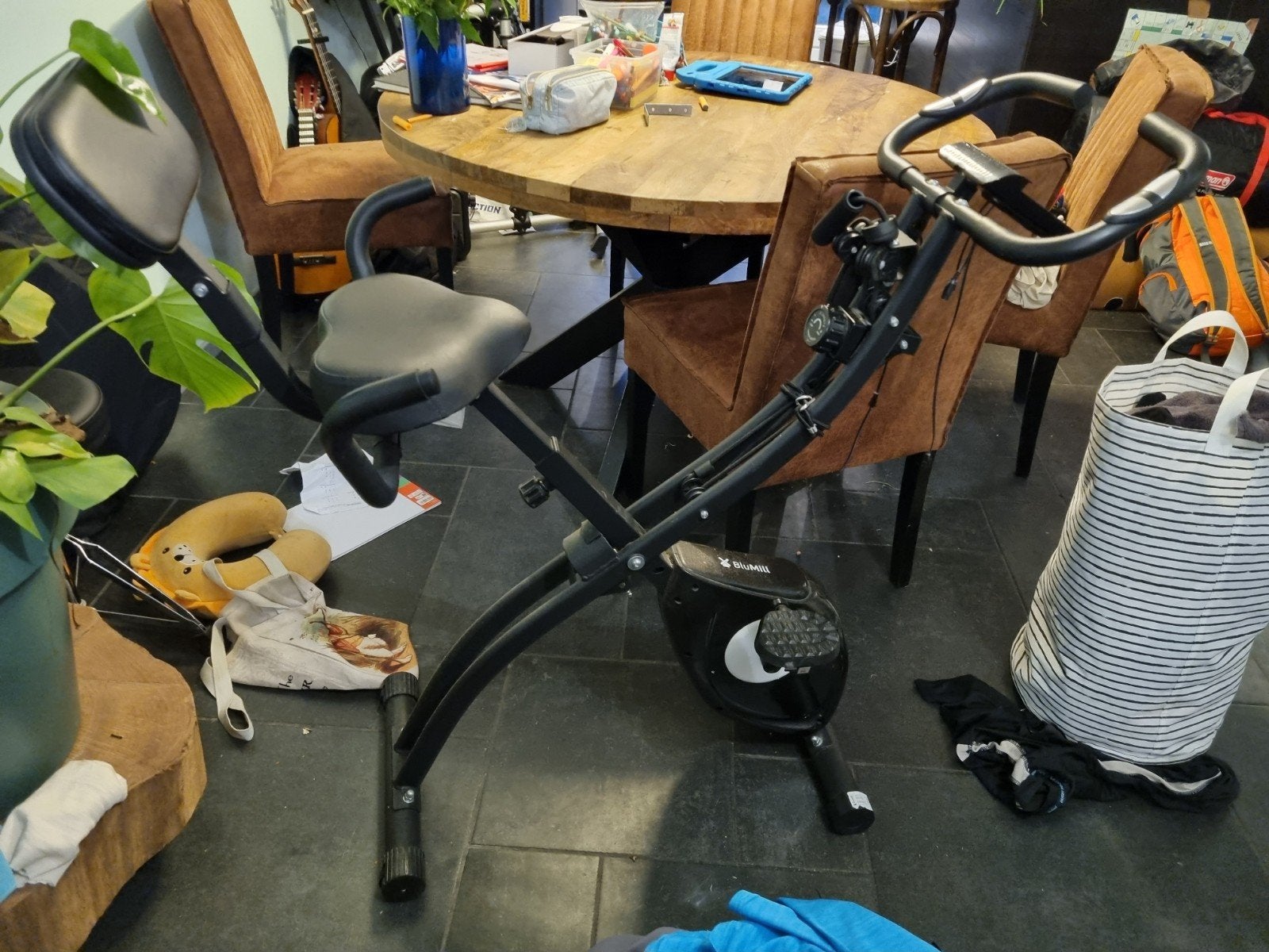 Opvouwbare hometrainer met arm elastieken (scherm defect), Ophalen, Gebruikt, Armen, Hometrainer