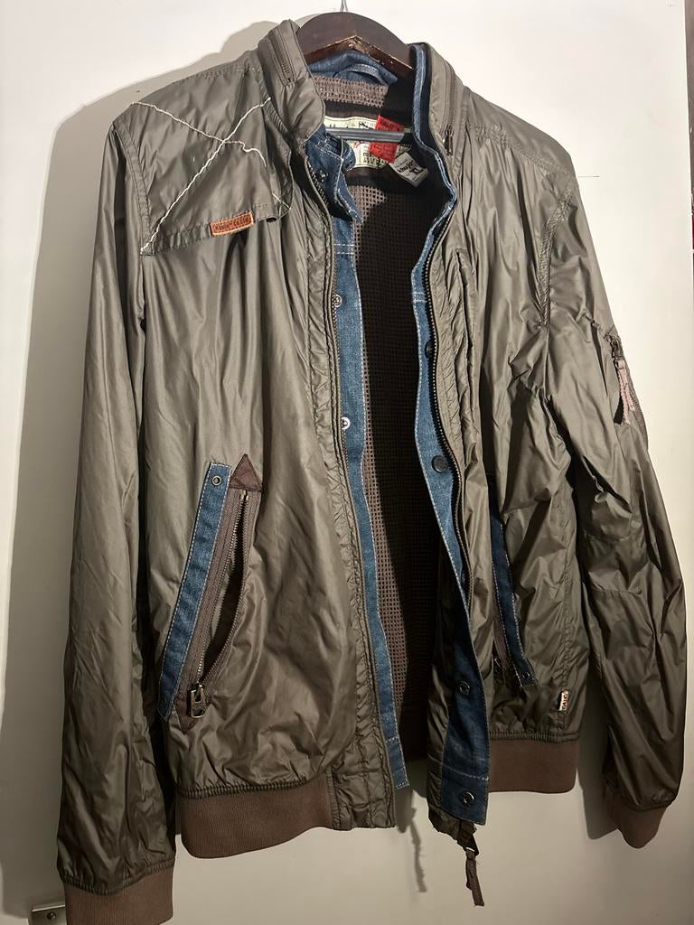 Stijlvol zomerjasje met jeans accenten - Khujo, Ophalen of Verzenden, Gedragen, Maat 38/40 (M), Bruin