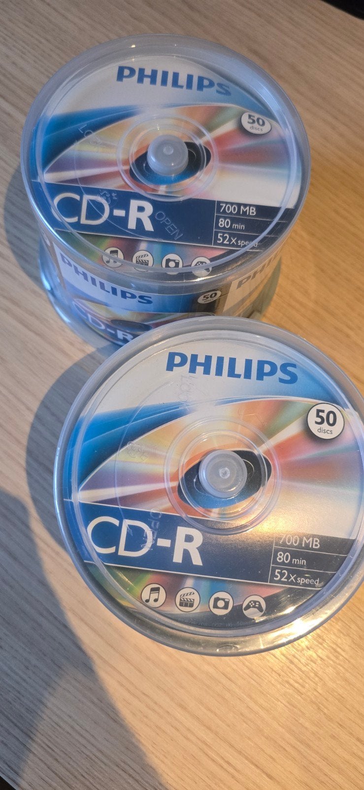 2x Philips CD-R 50 stuks, 700MB/80min, 52x speed, Cd, Nieuw, Ophalen of Verzenden, Op spindel