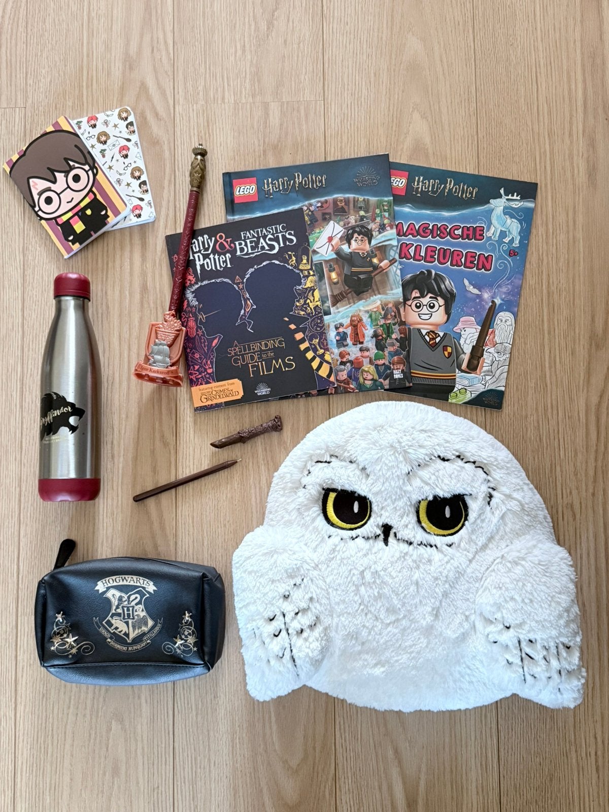 ZGAN Harry Potter Pakket: Lego, griffioendor uil toverstaf, Ophalen of Verzenden, Zo goed als nieuw, Actiefiguurtje
