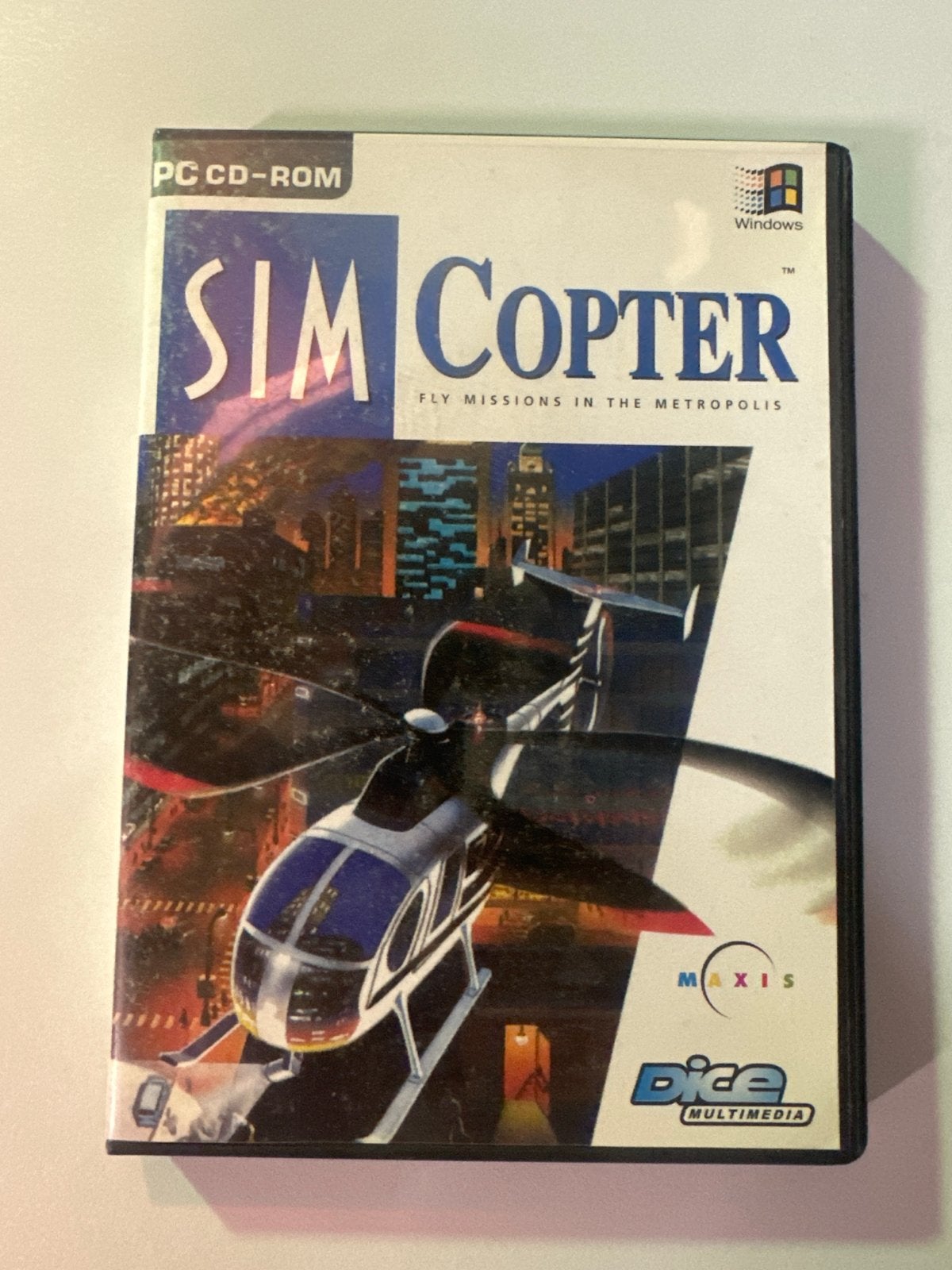 Sim Copter PC CD-ROM - Vliegmissies in de Metropool, Spelcomputers en Games, Games | Pc, Gebruikt, Simulatie, 1 speler, Vanaf 7 jaar