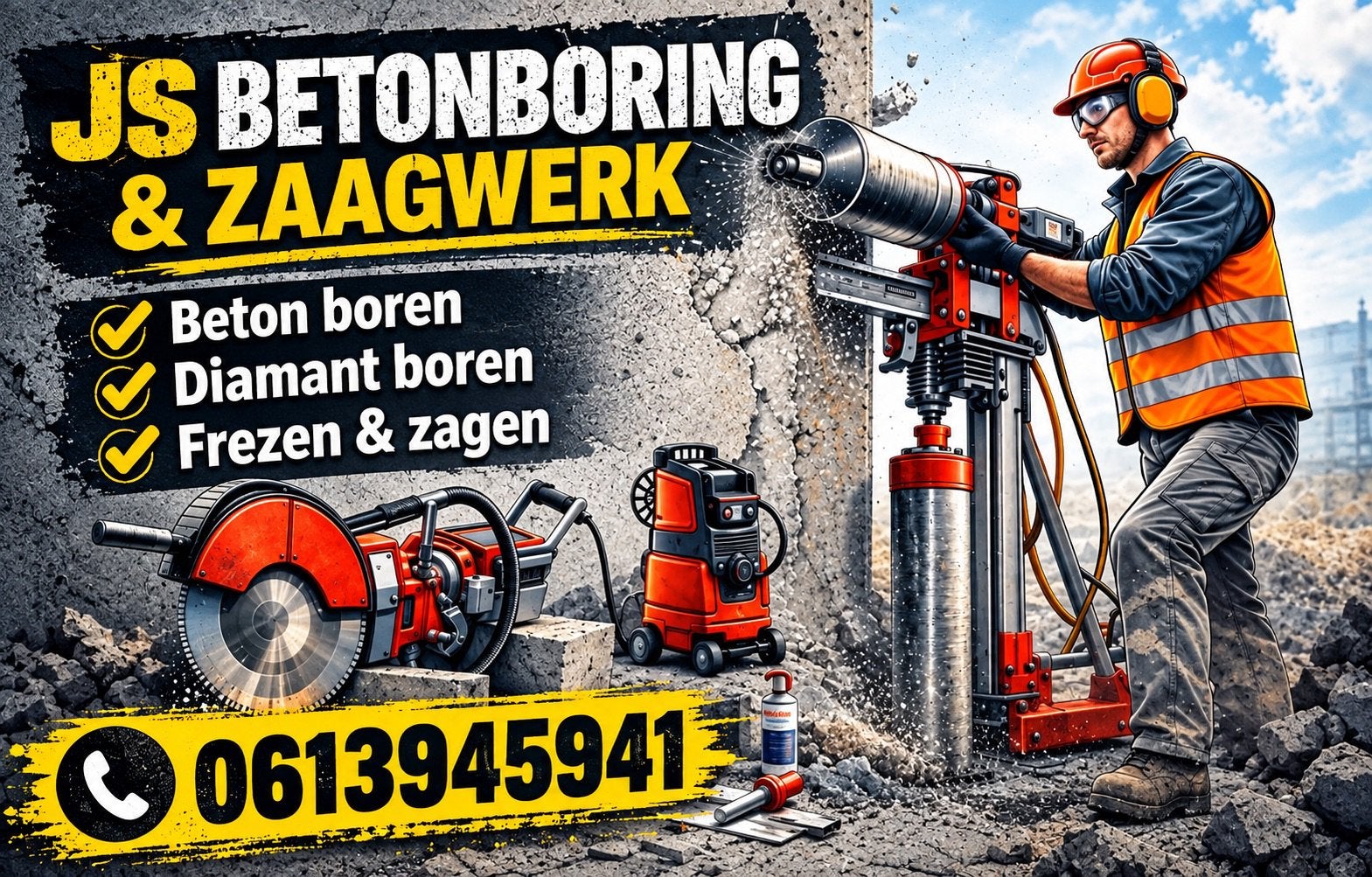 Beton boor, Ophalen of Verzenden