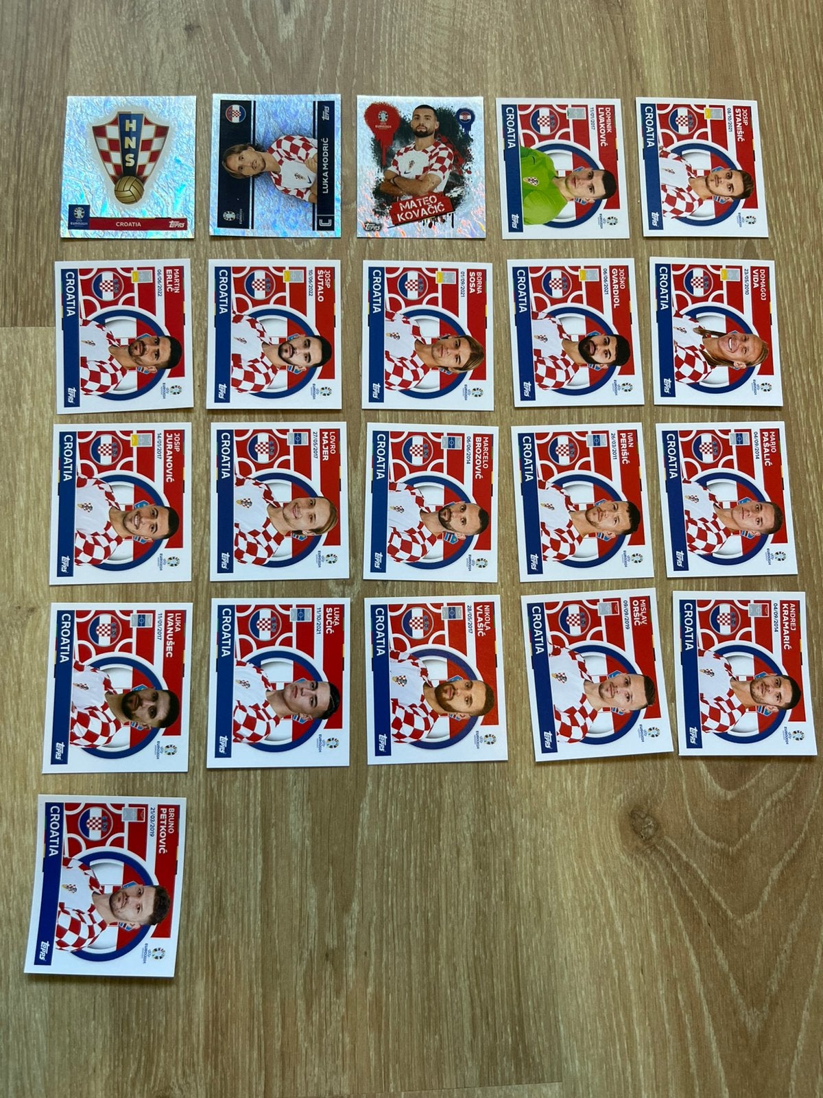 Ek 2024 kroatië volledig team, Ophalen of Verzenden, Nieuw, Meerdere stickers