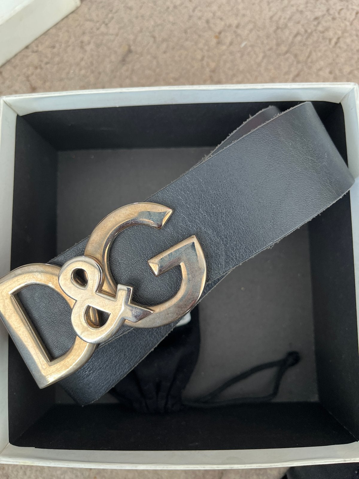 D&G Dolce & Gabbana riem zwart met gouden gesp, 3 tot 5 cm, Verzenden, 90 tot 100 cm, Heupriem