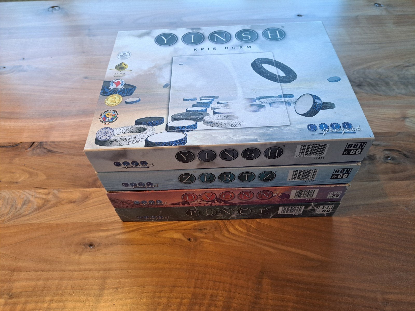 GIPF Project bordspellen: YINSH, ZERTZ, DVONN, PÜNCT, Een of twee spelers, Ophalen of Verzenden, Zo goed als nieuw, Don & Co