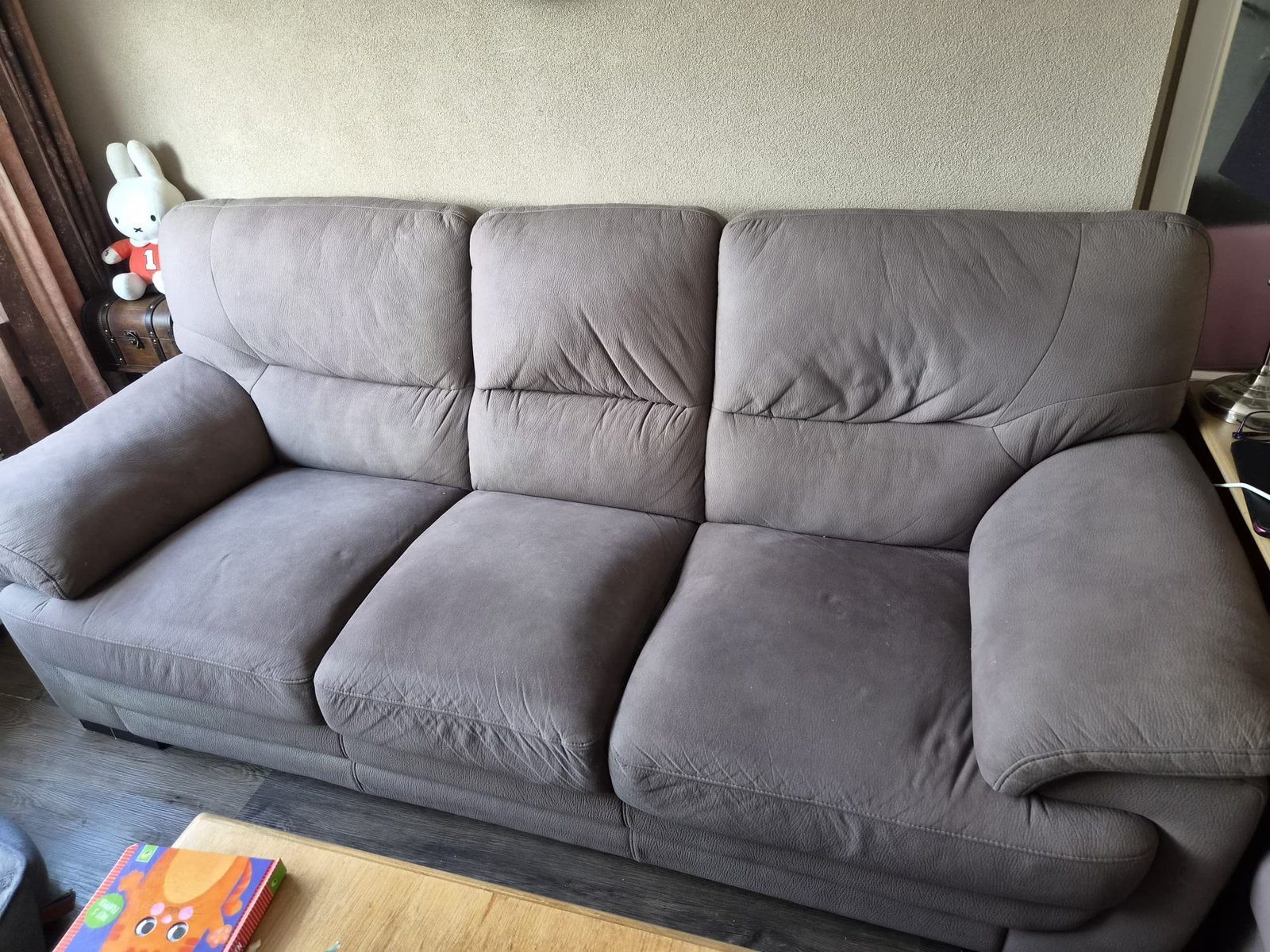 2 en 3 zits bank touw kleur gratis, Ophalen, Zo goed als nieuw, 75 tot 100 cm, 200 tot 250 cm