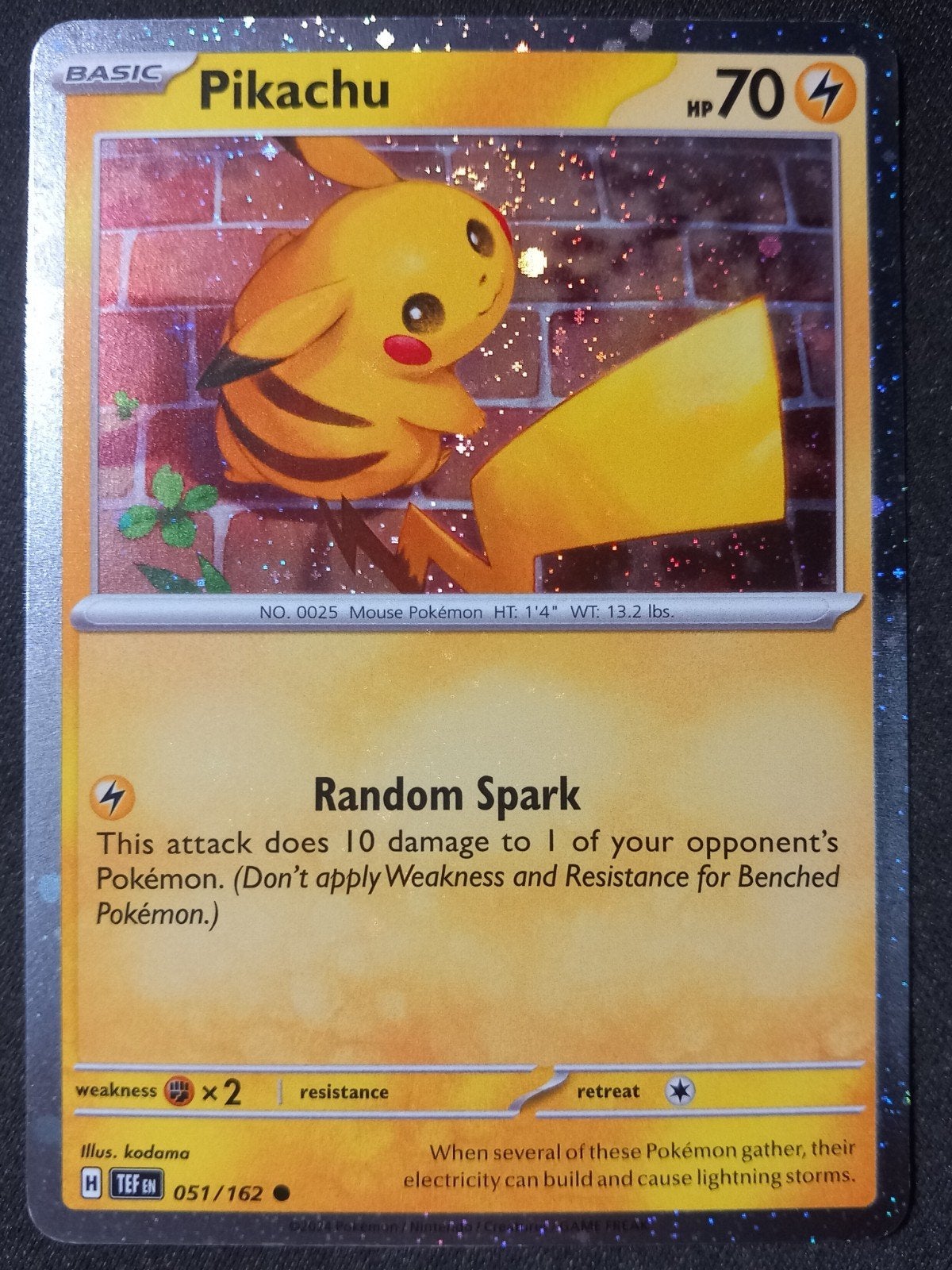 Pokemon Pikachu 051/162 Temporal Forces Cosmos Promo NM, Verzenden, Zo goed als nieuw, Losse kaart, Foil