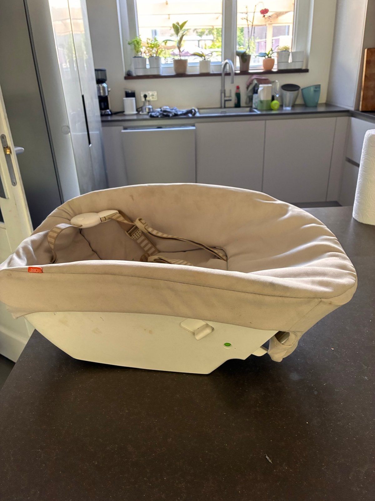 Stokke Tripp Trapp Newborn Set met hoes, Ophalen of Verzenden, Gebruikt, Overige typen, Gordel(s)