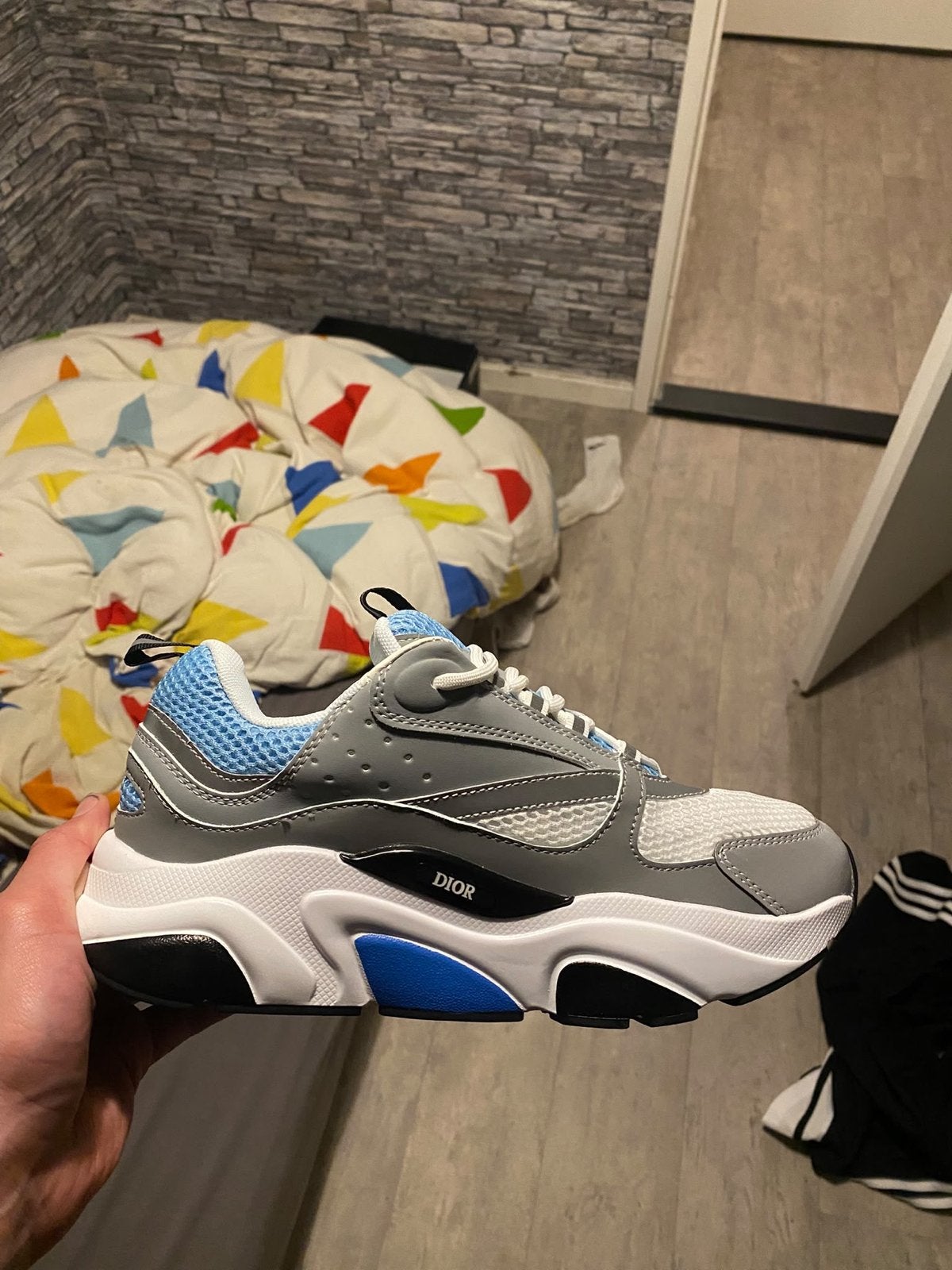Dior B22 Sneakers Grijs Blauw Wit, Blauw, Ophalen of Verzenden, Sneakers of Gympen, Zo goed als nieuw