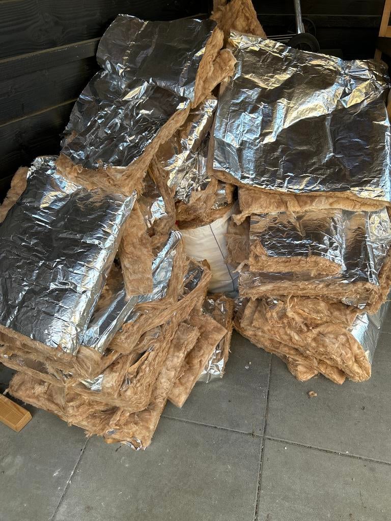 Glaswol isolatieplaten, Ophalen, Gebruikt, 15 m² of meer, Muurisolatie