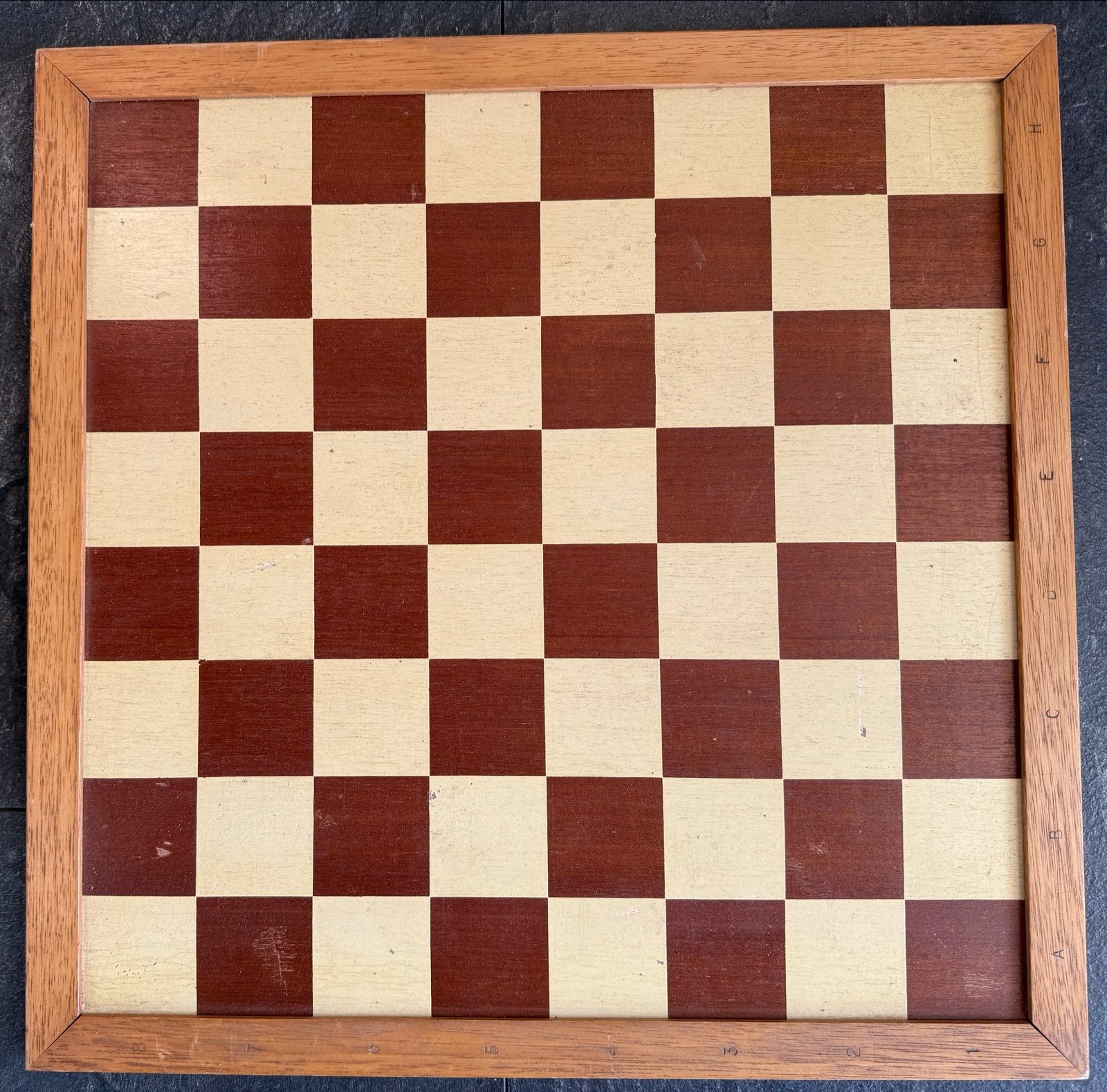 Houten Schaakbord / Dambord - 43,3x43,3 cm, Een of twee spelers, Ophalen of Verzenden, Gebruikt