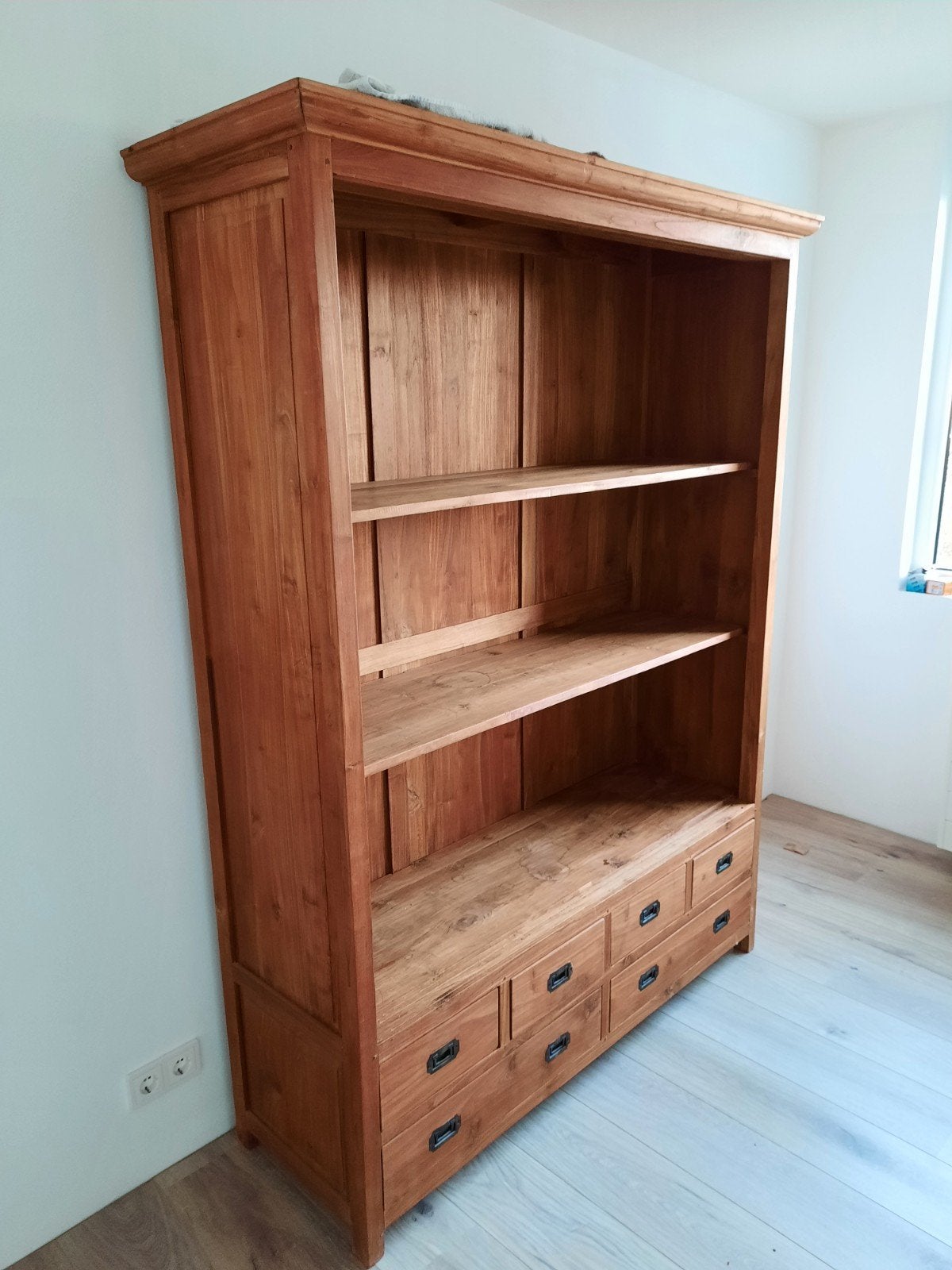 Teakhouten kast, Ophalen, 50 tot 75 cm, 200 cm of meer