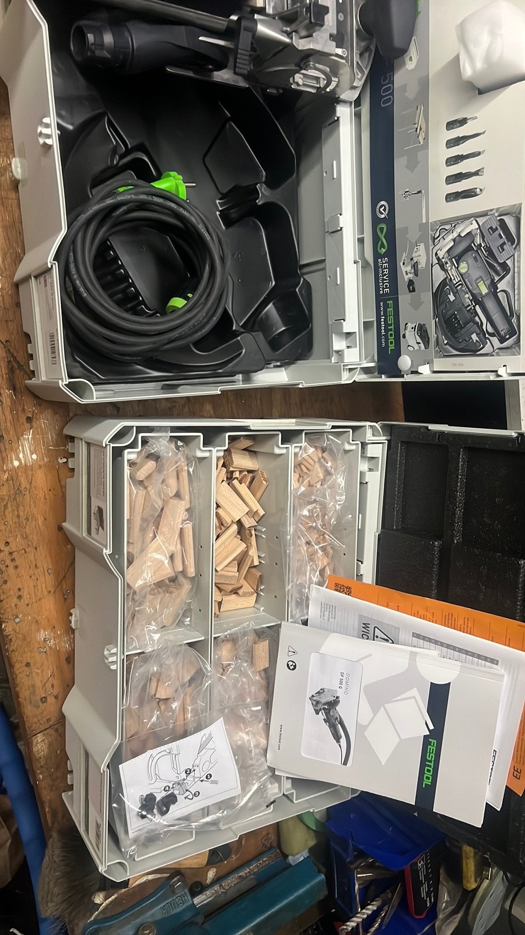 Festool df 500 domino set Z.g.a.n, Ophalen of Verzenden, Zo goed als nieuw