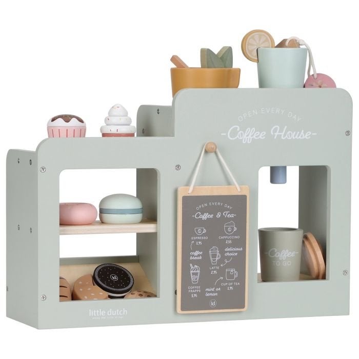 Little Dutch Houten Koffiehoek FSC - Speelgoedkeuken, Kinderen en Baby's, Speelgoed | Houten speelgoed, Ophalen of Verzenden, Gebruikt