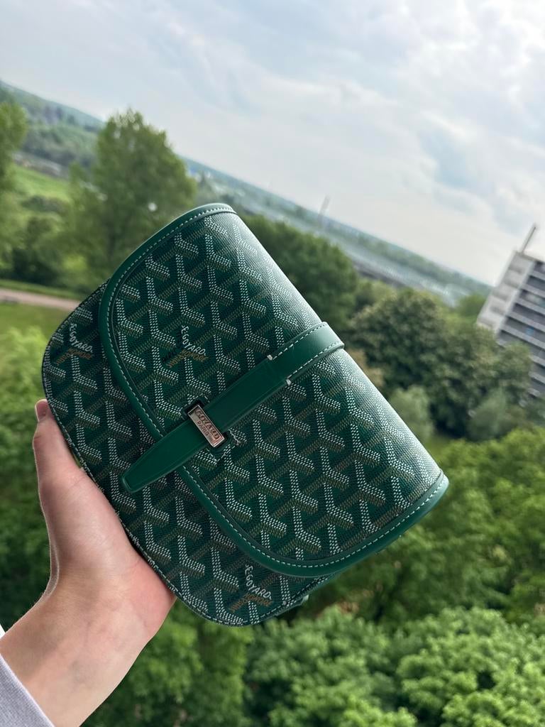 Goyard Tas Groen en Rood, Sieraden, Tassen en Uiterlijk, Tassen | Damestassen, Ophalen of Verzenden, Zo goed als nieuw, Groen