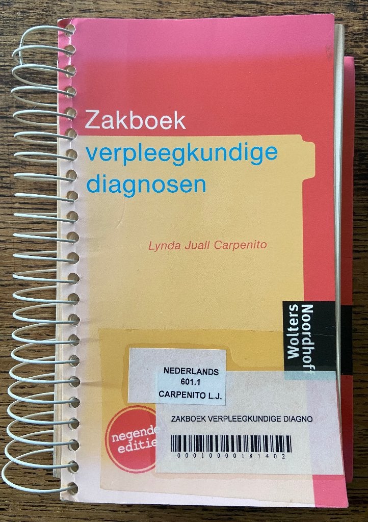 Zakboek verpleegkundige diagnosen, 2e druk 9e editie 2002, Boeken, Ophalen of Verzenden, Beta, Zo goed als nieuw, HBO