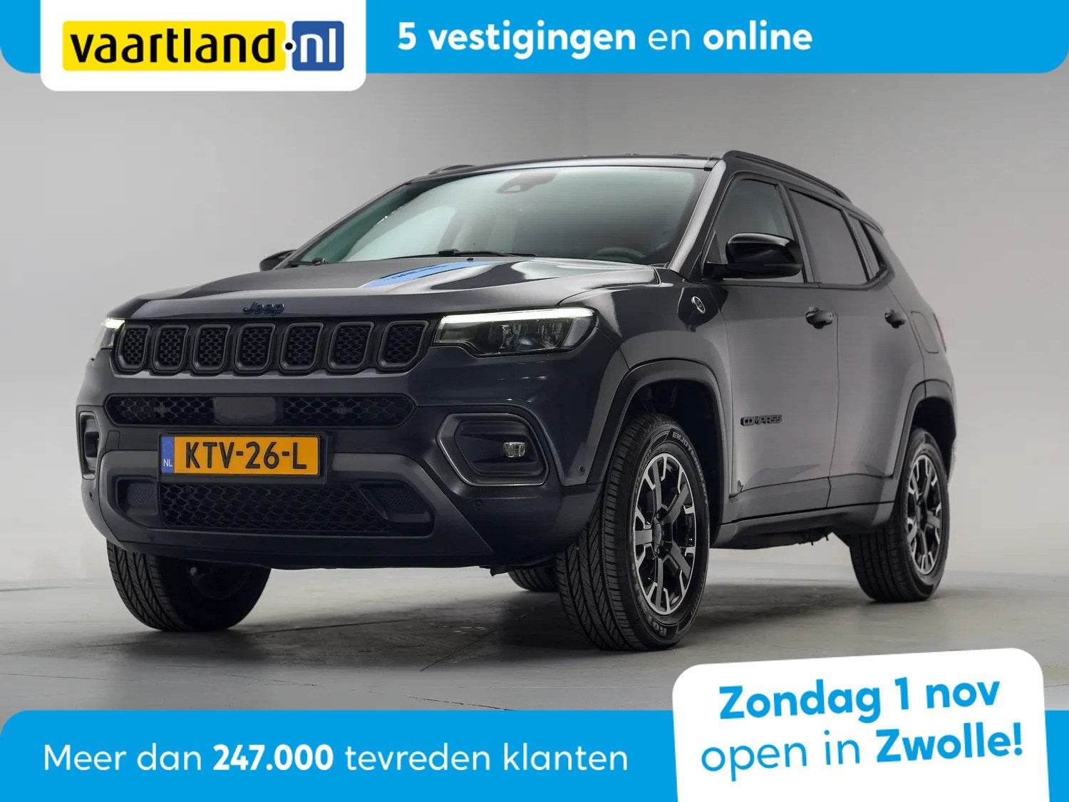 Jeep Compass 240 xe Plug-in Trailhawk [ SoH 91,4% | LED Navi, Auto's, Automaat, 4 cilinders, Bedrijf, Vierwielaandrijving
