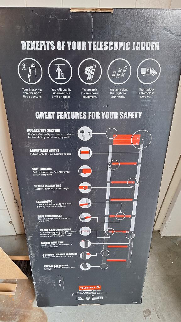 Telesteps Rescue Line 3,5mtr telescoop ladder NIEUW!!!, Doe-het-zelf en Verbouw, Ladders en Trappen, Ophalen, ., Nieuw, .