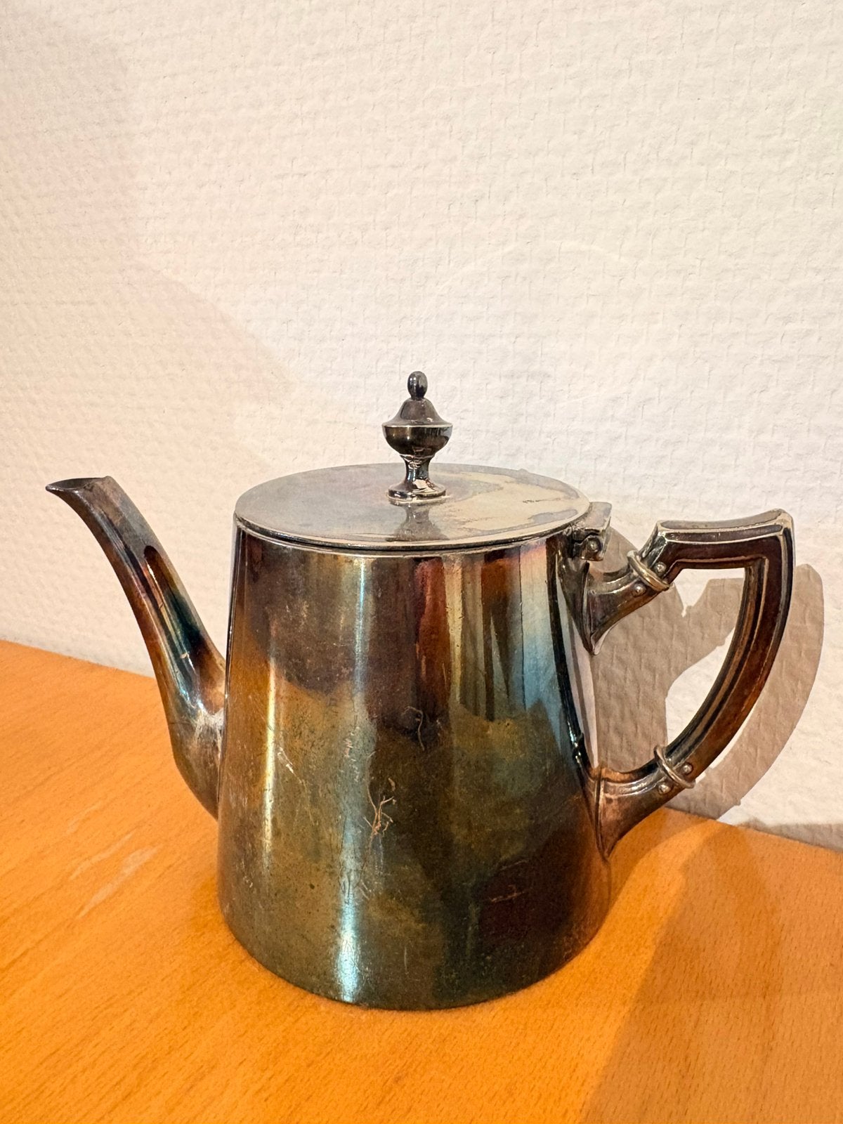 Verzilverde bronzen theepot vintage, Ophalen of Verzenden
