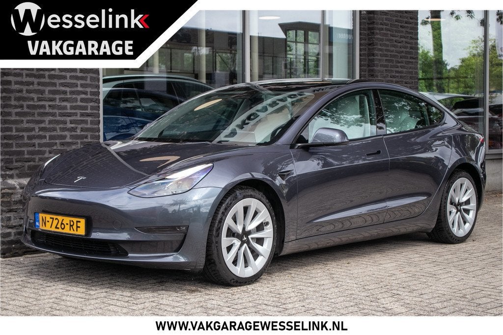 Tesla Model 3 Long Range AWD 75 kWh | 19" Velgen (bj 2021), Auto's, Tesla, Automaat, Gebruikt, Origineel Nederlands, Vierwielaandrijving