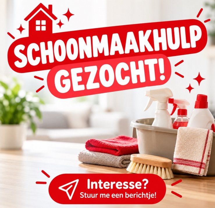 Schoonmaakhulp/Cleaner gezocht, Vacatures