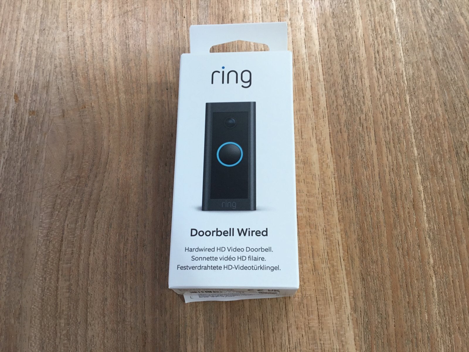 Ring Doorbell Wired - Slimme video deurbel, Ophalen, Bewegingsdetectiesensor, Nieuw, Bedraad