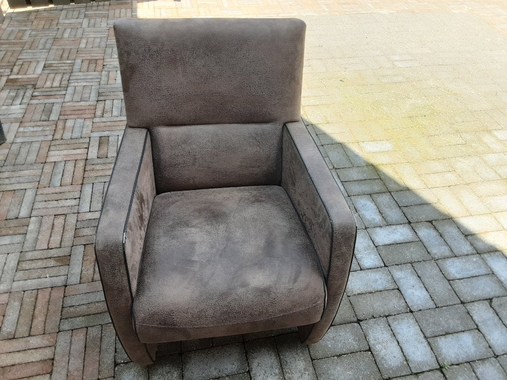 6 Eetkamerstoelen, Huis en Inrichting, Ophalen, Gebruikt, Bruin, Stof