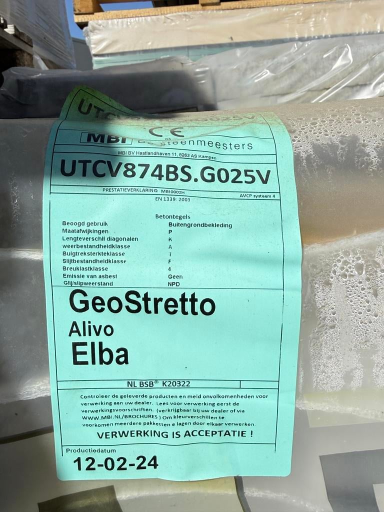 MBI GeoStretto Alivo Elba terrastegels - Nieuw, Ophalen, Overige typen, Nieuw, 10 m² of meer