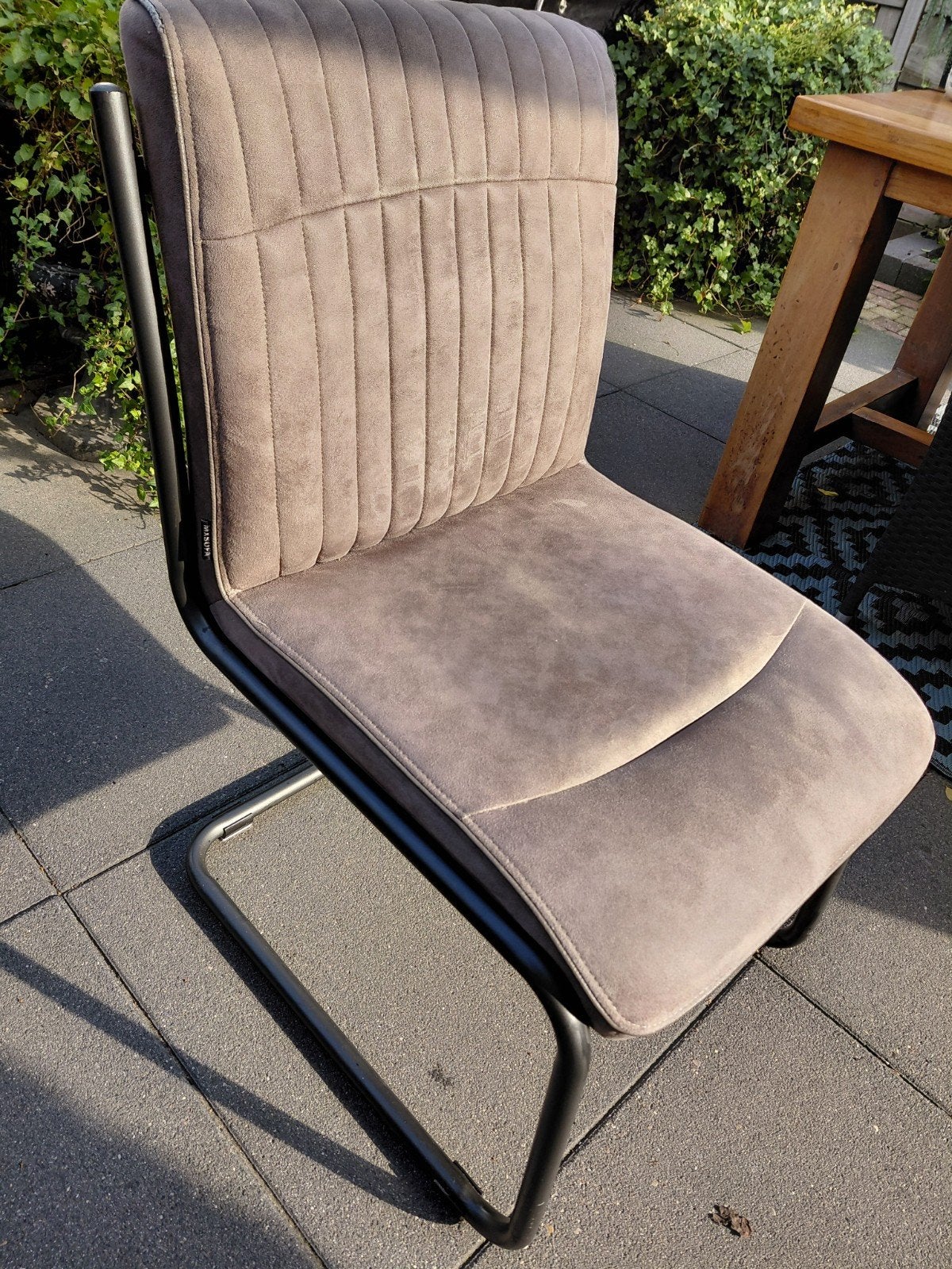 6 eetkamerstoelen, taupe, Huis en Inrichting, Stoelen, Ophalen, Gebruikt, Vijf, Zes of meer stoelen