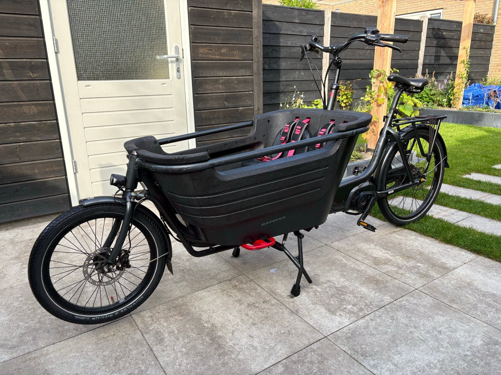 Batavus Fier 2 elektrische bakfiets met regenkap, Fietsen en Brommers, Gebruikt, Elektrisch, 2 kinderen, Ophalen