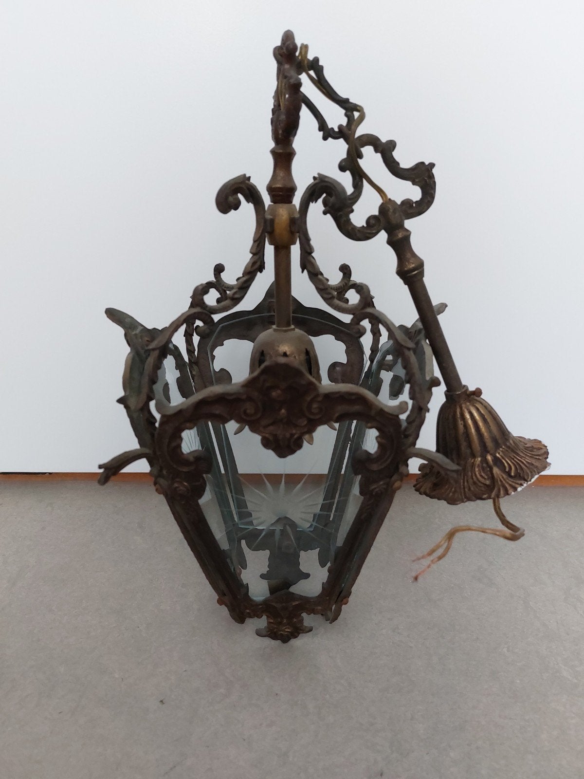 Antieke Franse hanglamp, Ophalen