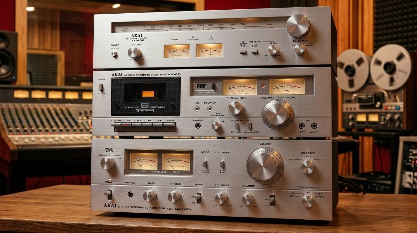 Akai Vintage Audio Set: AM-2450, GXC-706D, AT-2400, Overige merken, Gebruikt, Verzenden, Minder dan 60 watt