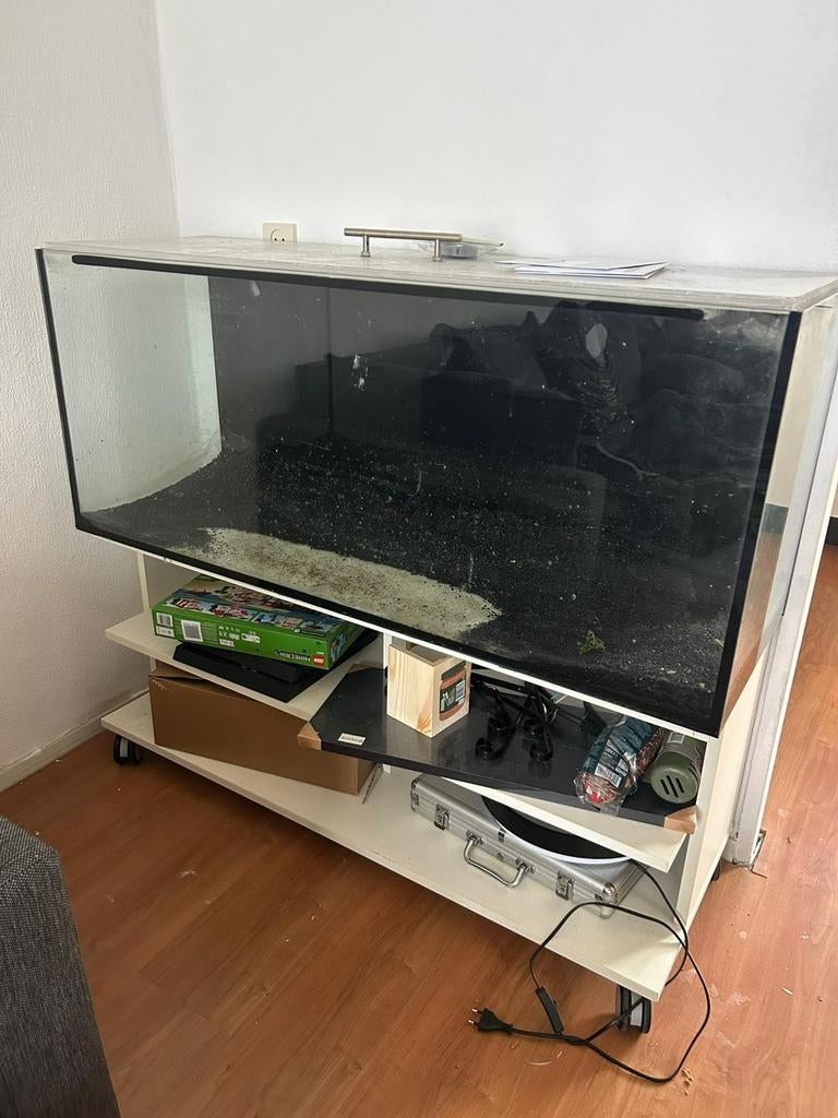 240 liter aquarium + deksel | Goede staat, Ophalen, Gebruikt