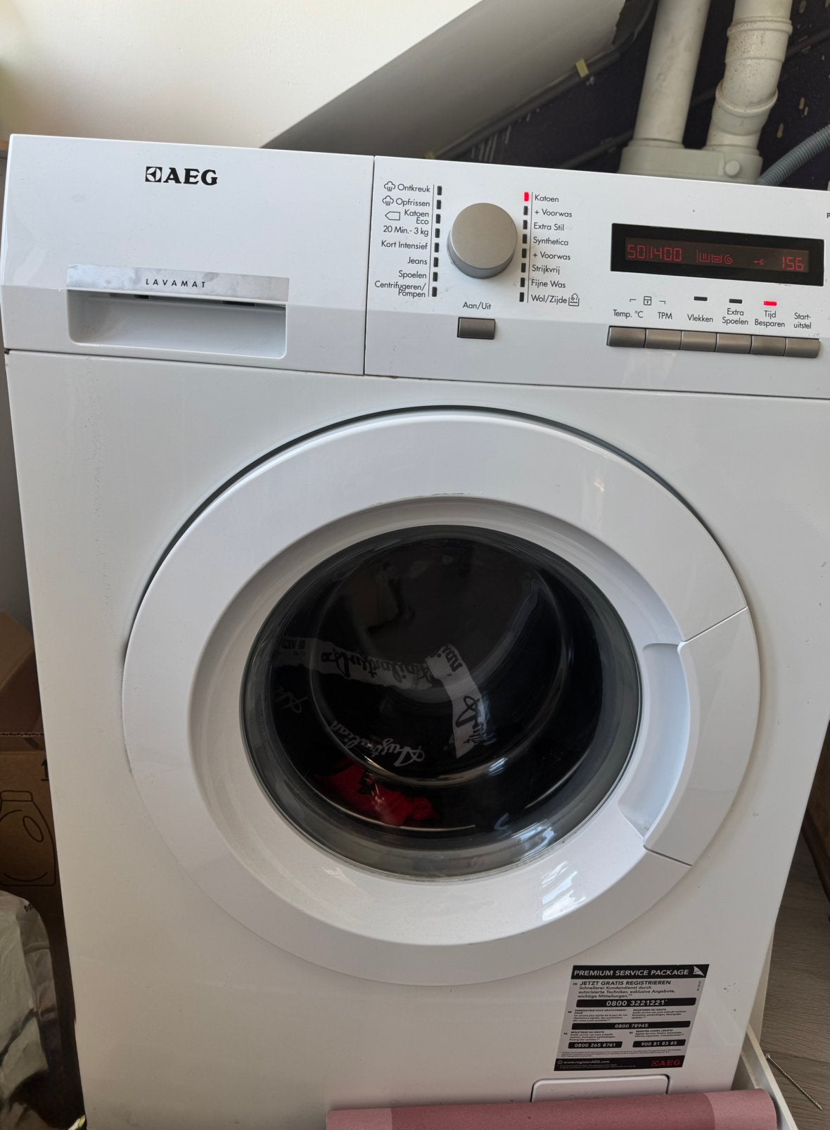 AEG Lavamat Protex Wasmachine - 8kg inhoud, Witgoed en Apparatuur, 1200 tot 1600 toeren, Gebruikt, 8 tot 10 kg, Ophalen of Verzenden