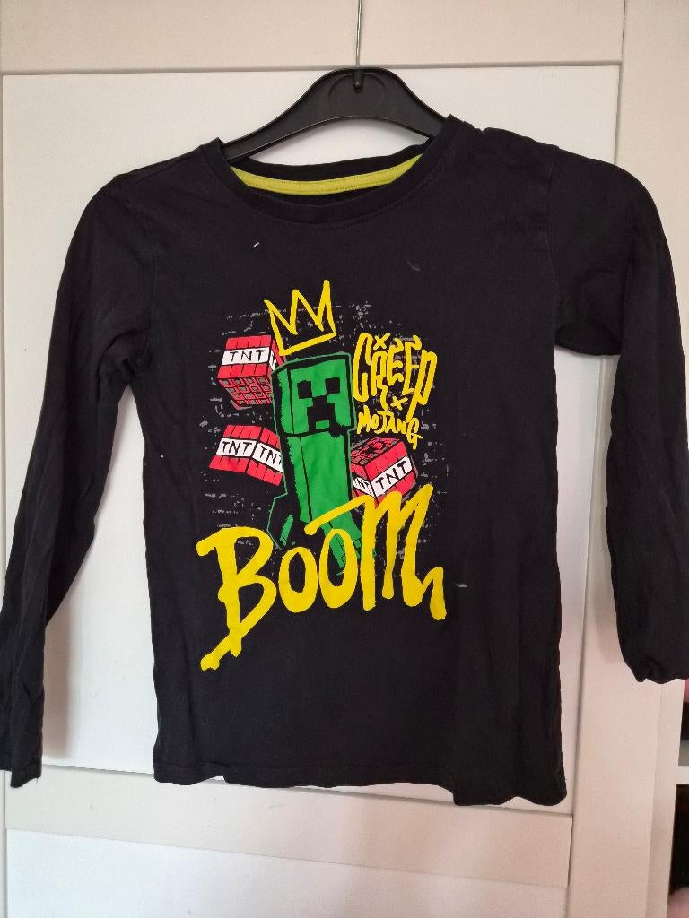 Minecraft shirts 134-140, Ophalen of Verzenden, Zo goed als nieuw, Maat 134