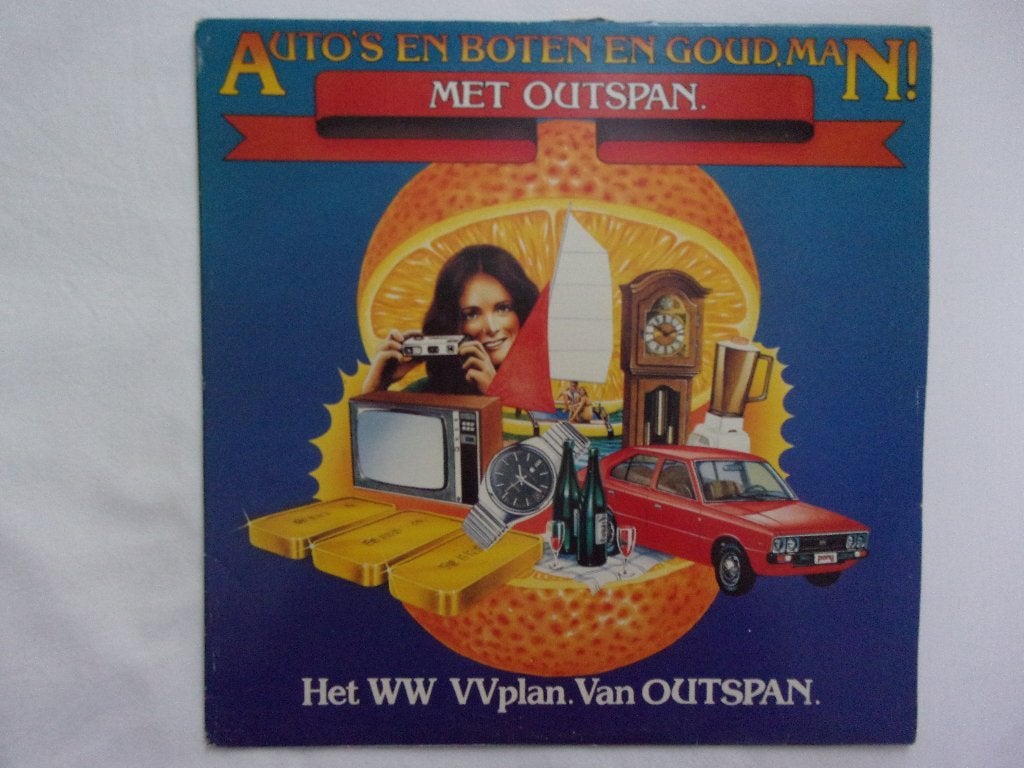 Het WW VVplan van Outspan - Auto's en boten en goud man LP, LP, Gebruikt, Ophalen of Verzenden, Levenslied of Smartlap
