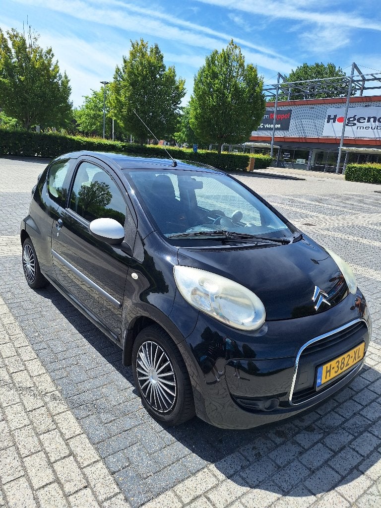 Citroën C1 1.0 3-DRS 2010 Zwart, Auto's, Citroën, Voorwielaandrijving, Euro 5, Stof, Zwart