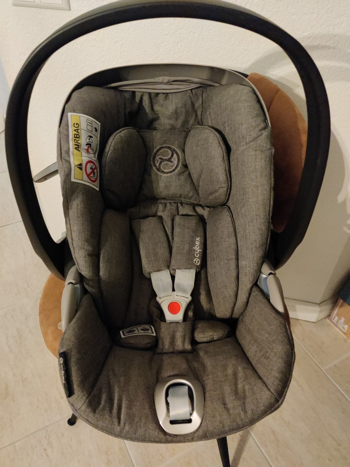 Cybex Platinum Z+ Soho Grey autostoel, Autogordel of Isofix, Zo goed als nieuw, 0 t/m 13 kg, Ophalen