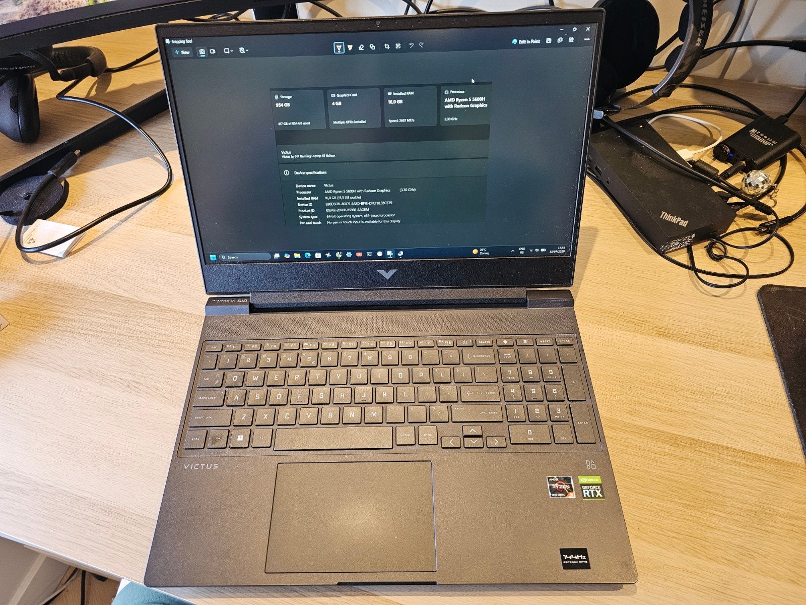 Victus by HP 15.6 inch Gaming Laptop 15-fb0000, Computers en Software, Windows Laptops, Ophalen, Met videokaart, Zo goed als nieuw